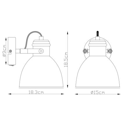 Globo - Sienas starmetis 1xE27/40W/230V