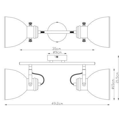 Globo - Lampa 2xE27/40W/230V