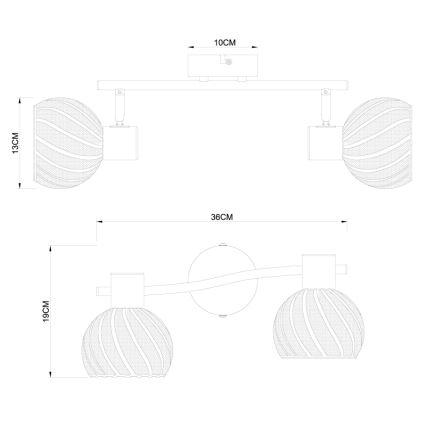 Globo - Lampa 2xE27/40W/230V