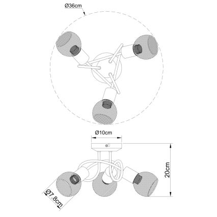 Globo - Pieliekama lustra 3xE14/40W/230V