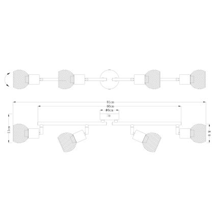 Globo - Lampa 4xE14/40W/230V