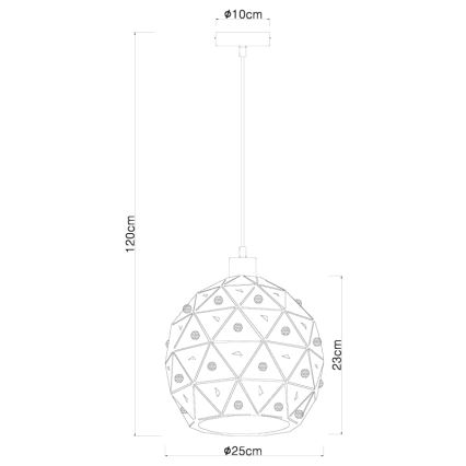 Globo 54029H - Lustra ar auklu JODIE 1xE27/60W/230V d. 25 cm