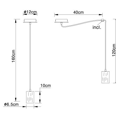 Globo - Lustra ar auklu 1xE27/60W/230V