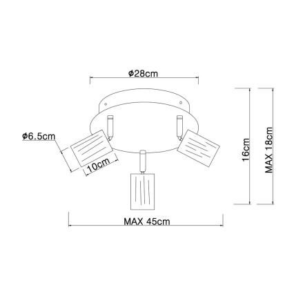 Globo - Lampa 3xE27/60W/230V