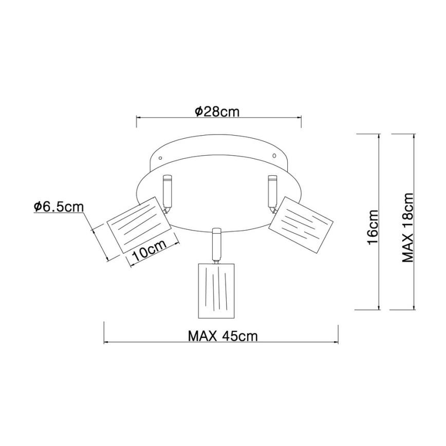 Globo - Lampa 3xE27/60W/230V