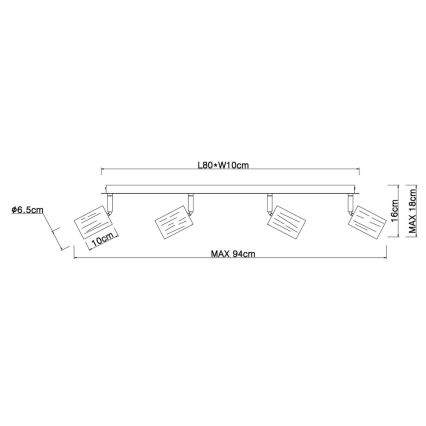 Globo - Starmetis 4xE27/60W/230V