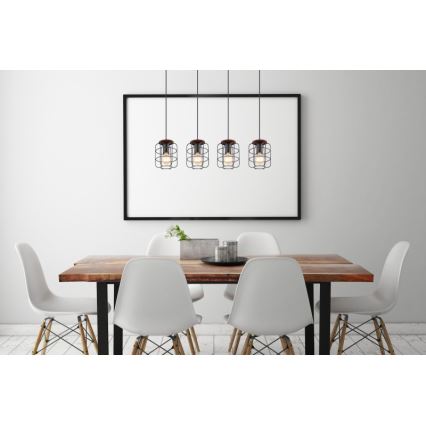 Globo - Piekaramā lustra uz troses 4xE27/40W/230V