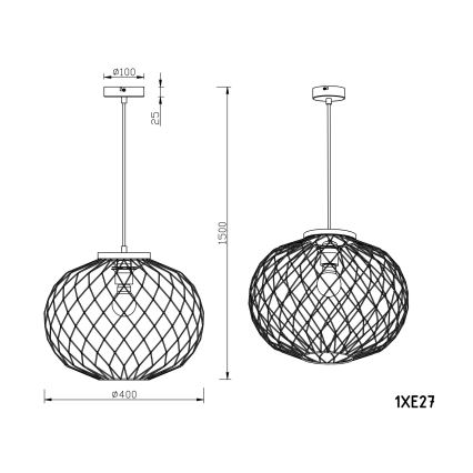 Globo - Lustra ar auklu 1xE27/60W/230V