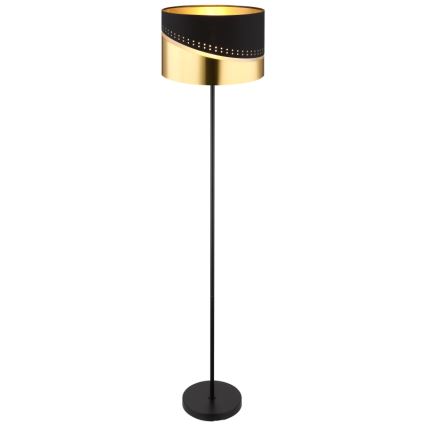 Globo - Grīdas stāvlampa 1xE27/60W/230V d. 35 cm melna/zelta