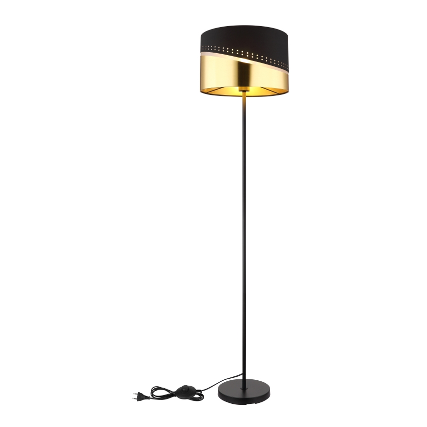 Globo - Grīdas stāvlampa 1xE27/60W/230V d. 35 cm melna/zelta