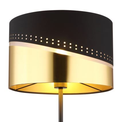 Globo - Grīdas stāvlampa 1xE27/60W/230V d. 35 cm melna/zelta