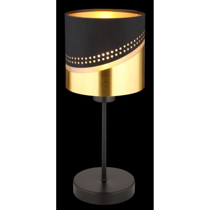 Globo - Galda lampa 1xE27/40W/230V d. 16 cm melna/zelta