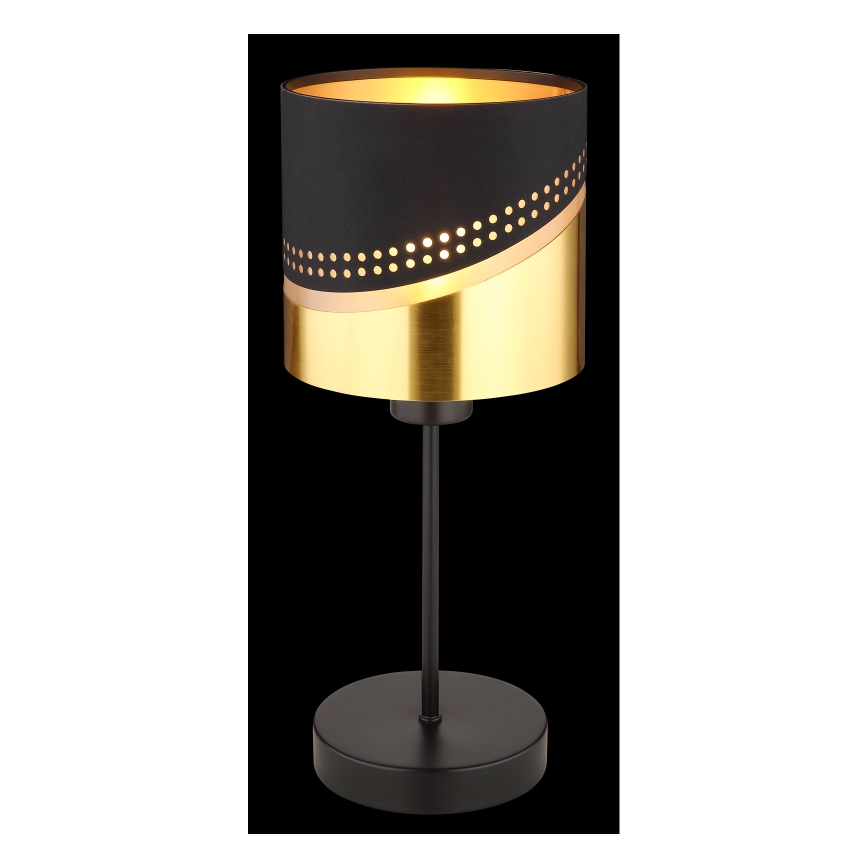 Globo - Galda lampa 1xE27/40W/230V d. 16 cm melna/zelta