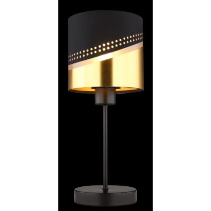 Globo - Galda lampa 1xE27/40W/230V d. 16 cm melna/zelta