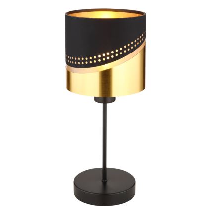 Globo - Galda lampa 1xE27/40W/230V d. 16 cm melna/zelta