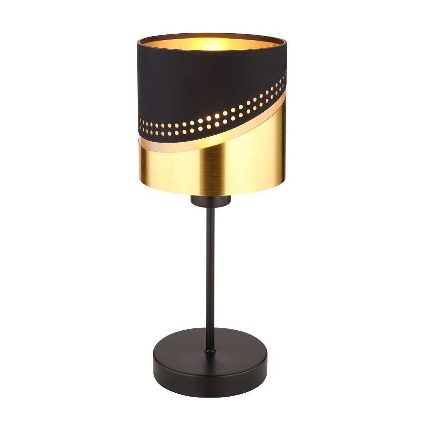 Globo - Galda lampa 1xE27/40W/230V d. 16 cm melna/zelta