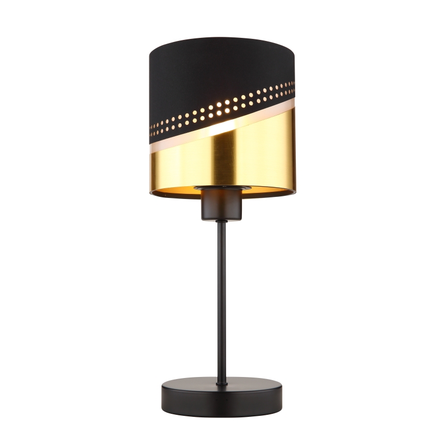 Globo - Galda lampa 1xE27/40W/230V d. 16 cm melna/zelta