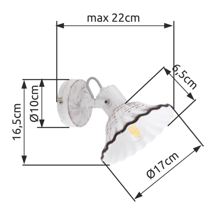 Globo - Sienas starmetis 1xE27/40W/230V