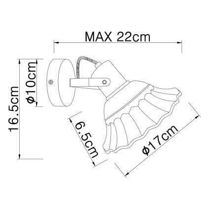 Globo - Sienas starmetis 1xE27/40W/230V