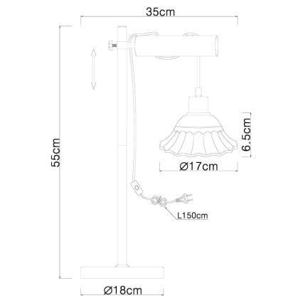 Globo - Galda lampa 1xE27/40W/230V