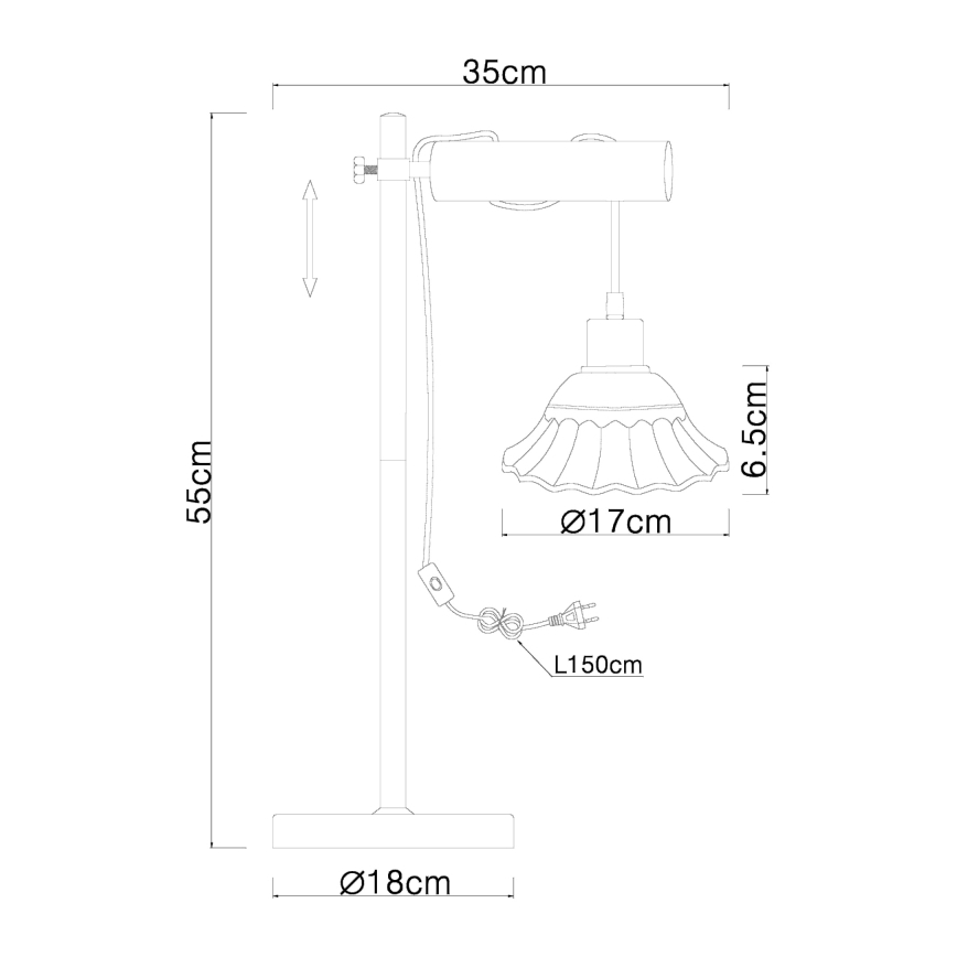 Globo - Galda lampa 1xE27/40W/230V