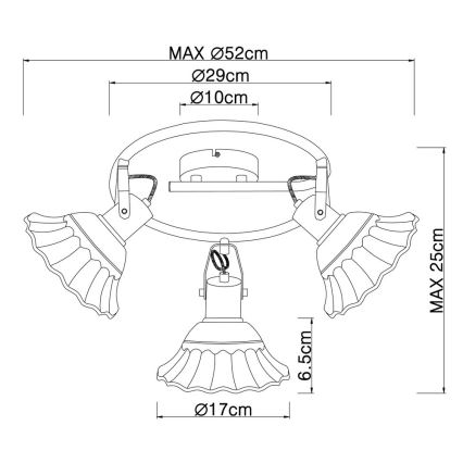 Globo - Lampa 3xE27/40W/230V
