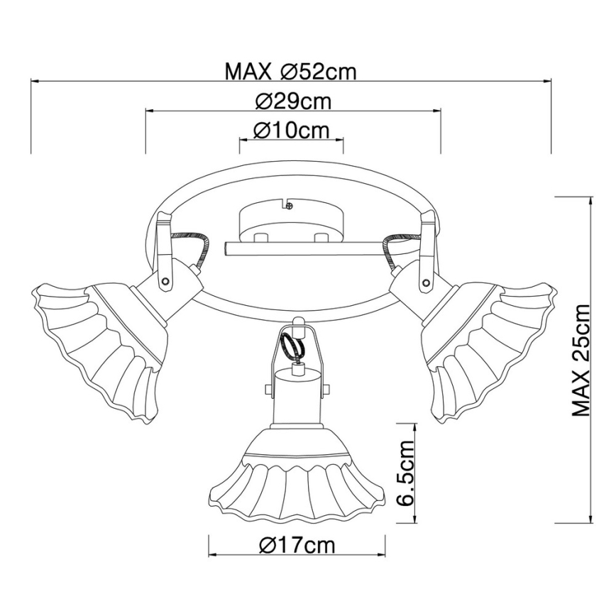 Globo - Lampa 3xE27/40W/230V