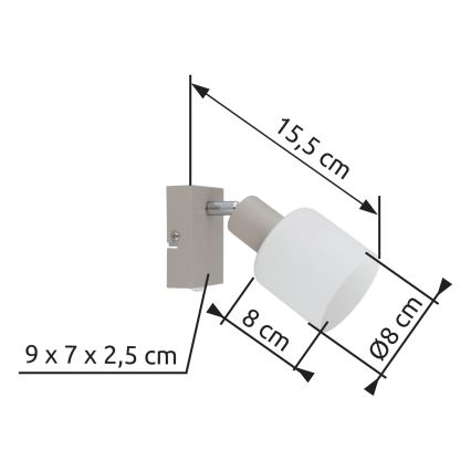 Globo - Sienas virziena gaismeklis 1xE14/25W/230V