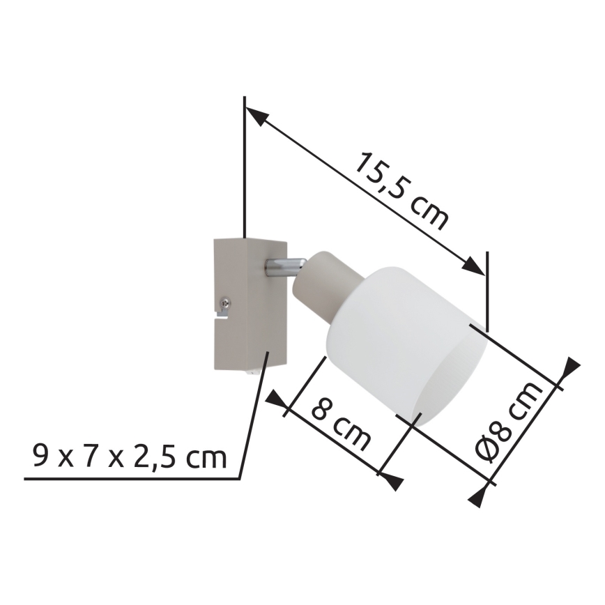 Globo - Sienas virziena gaismeklis 1xE14/25W/230V
