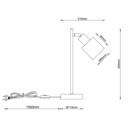 Globo - galda lampa 1x E14/25W/230V