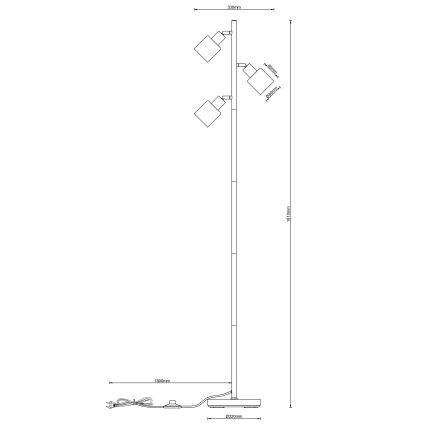 Globo - Grīdas lampa 3xE14/25W/230V