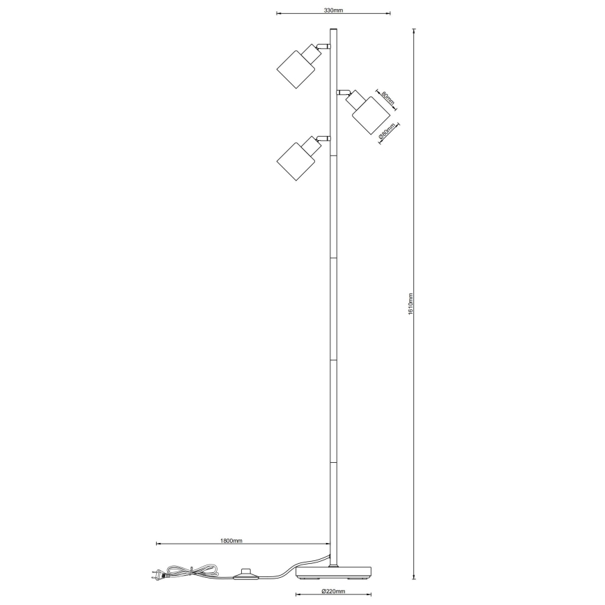 Globo - Grīdas lampa 3xE14/25W/230V