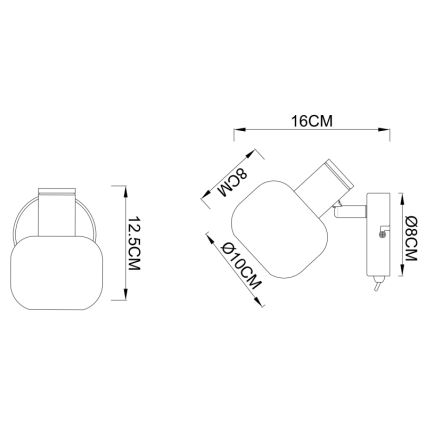 Globo - Sienas lampa 1xE14/40W/230V