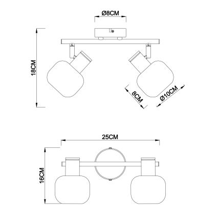 Globo - Lampa 2xE14/40W/230V