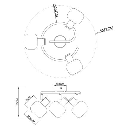 Globo - Lampa 3xE14/40W/230V