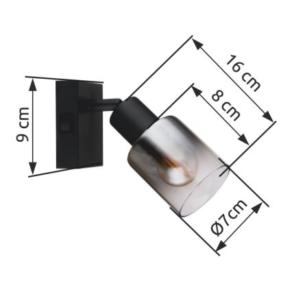 Globo - Sienas starmetis 1xE14/40W/230V