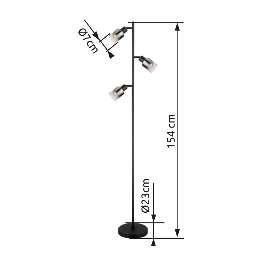 Globo - Grīdas stāvlampa 3xE14/40W/230V