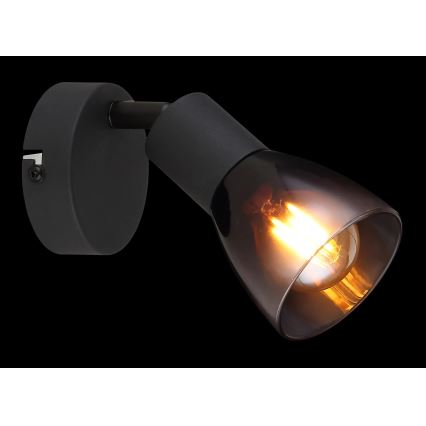 Globo - Sienas starmetis 1xE14/25W/230V melna