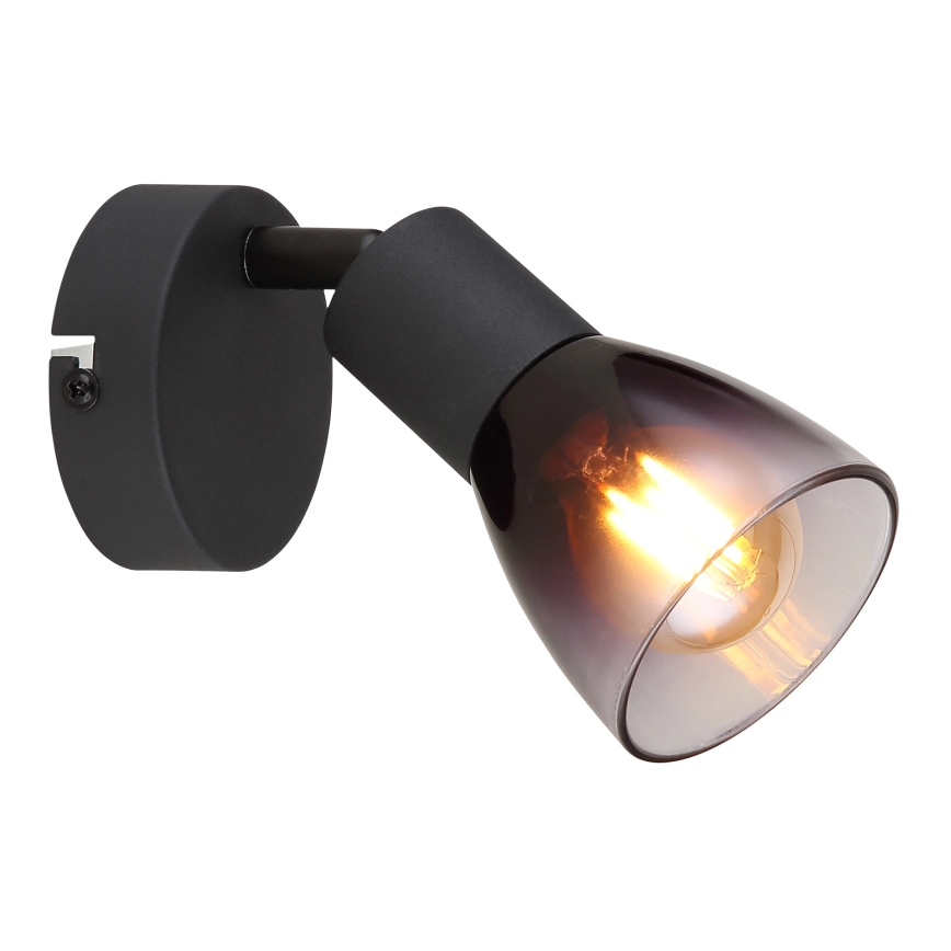 Globo - Sienas starmetis 1xE14/25W/230V melna