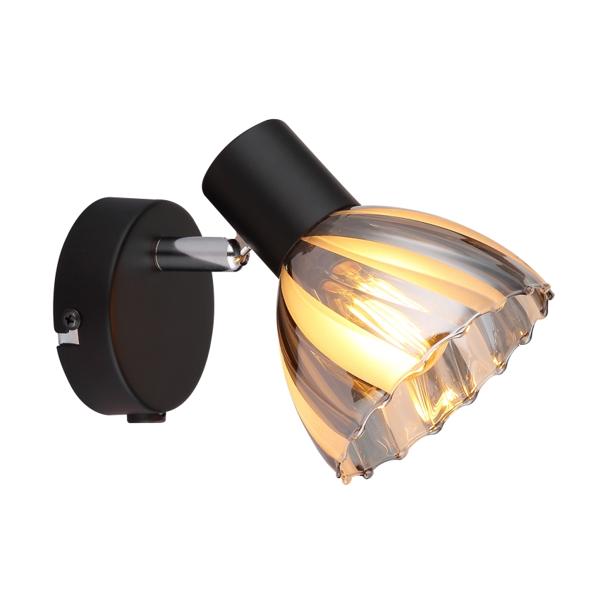 Globo - Sienas starmetis 1xE14/40W/230V melna