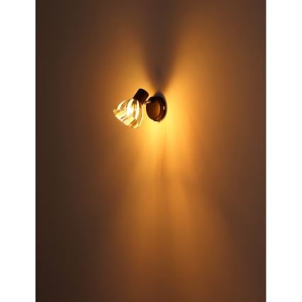 Globo - Sienas starmetis 1xE14/40W/230V melna
