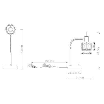 Globo - Galda lampa 1xE14/40W/230V