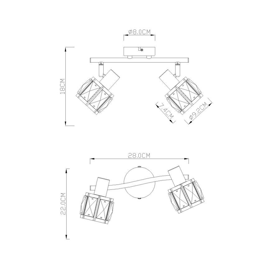 Globo - Lampa 2xE14/40W/230V