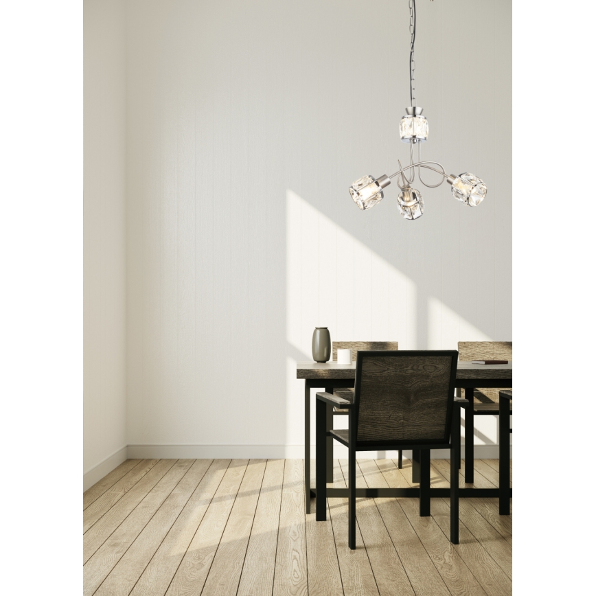 Globo - LED Lustra ar ķēdi 3xE14/40W/230V + LED/5W
