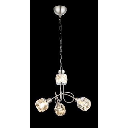 Globo - LED Lustra ar ķēdi 3xE14/40W/230V + LED/5W