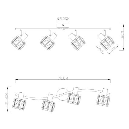 Globo - Lampa 4xE14/40W/230V