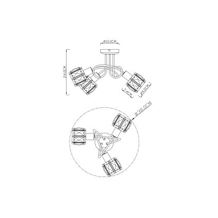 Globo - Pieliekama lustra 3xE14/40W/230V