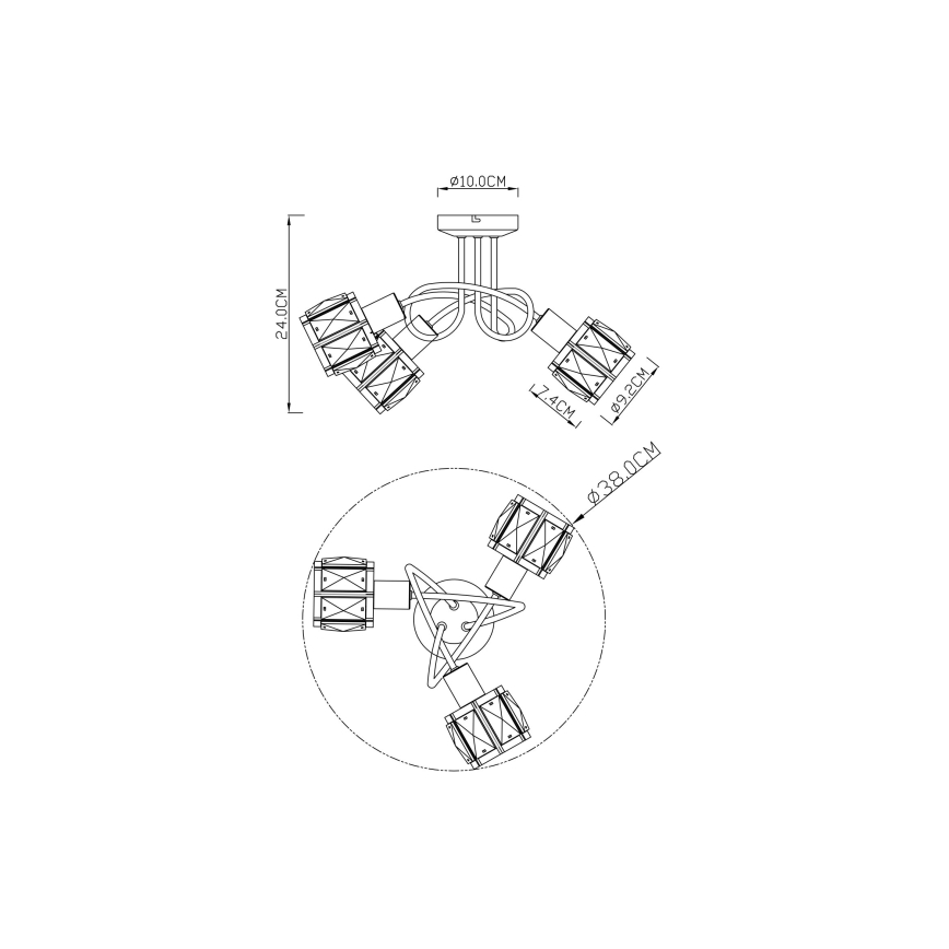 Globo - Pieliekama lustra 3xE14/40W/230V