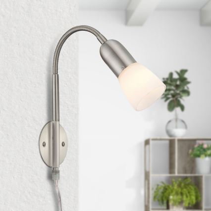 Globo - Pielāgojama lampiņa 1xE14/40W/230V matēts hroms