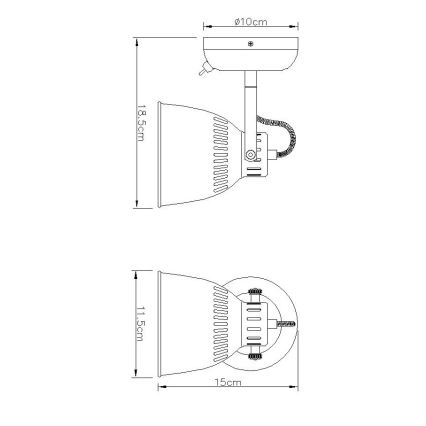 Globo - Sienas starmetis 1xE14/40W/230V